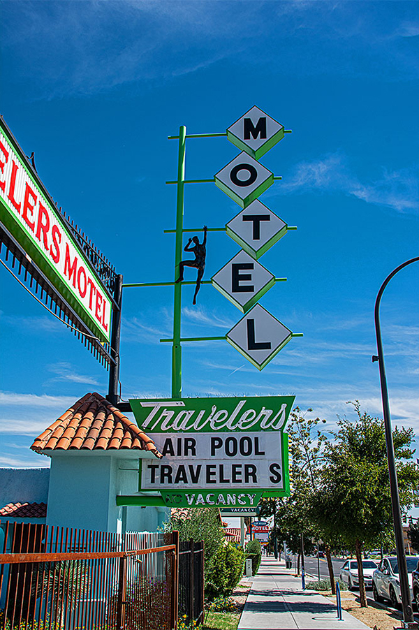 USA, Nevada, Travelers Motel, Fremont Street